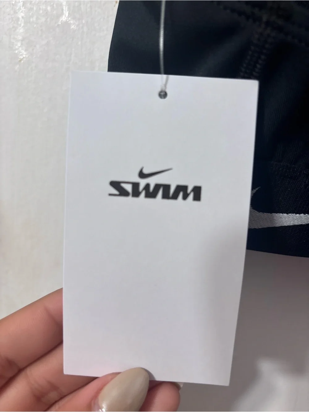 Nike Black Sports Bra with White Logo Band